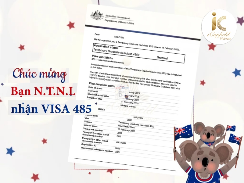 TIẾP BƯỚC HÀNH TRÌNH TẠI ÚC VỚI VISA 485 CÙNG ICANFIELD